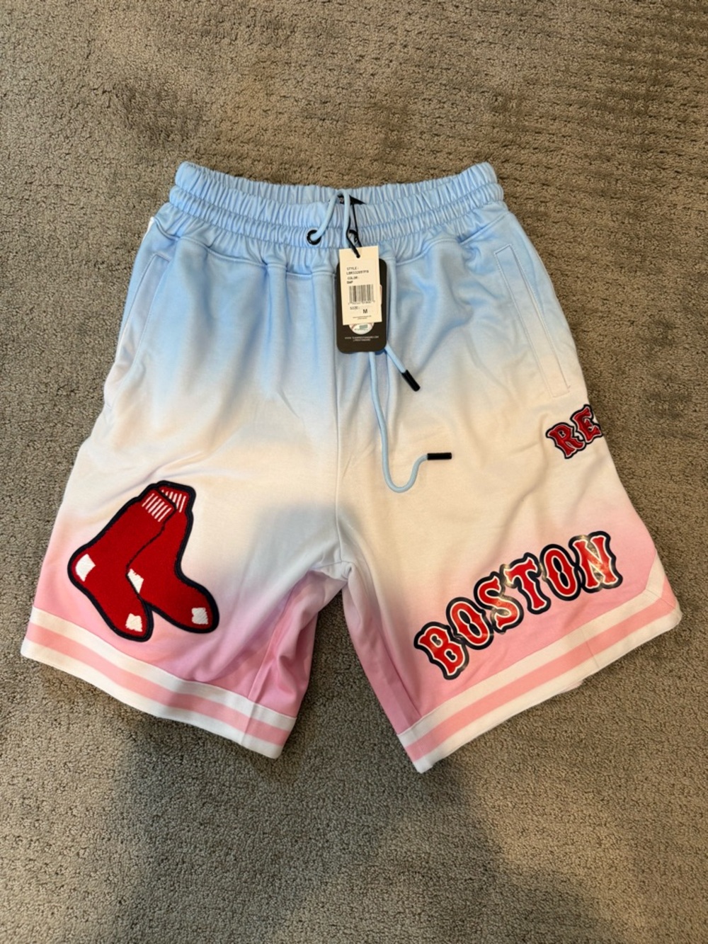 Gradient Blue to Pink Boston Red Sox Athletic Men's Shorts
